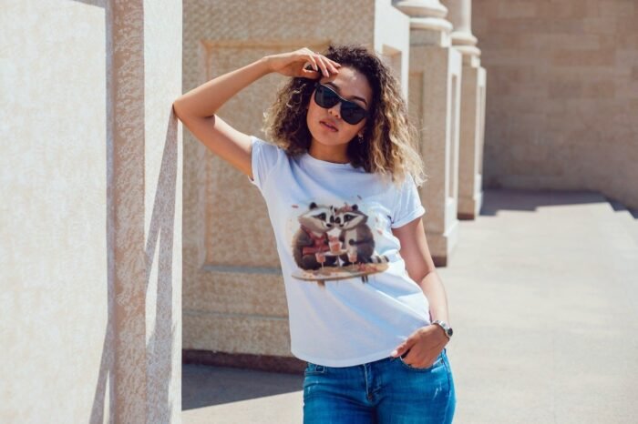 Valentine’s day, love raccoons theme T-shirt - Image 1