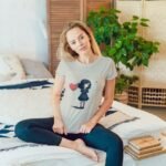 Valentine’s Day , Balloon and girl T shirt