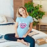 Valentine’s Day , Cute heart print T shirt